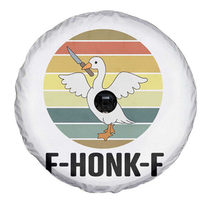 F Honk F Goose With Knife Spare Tire Cover Funny Chaotic Meme Gift TS12 Print Your Wear