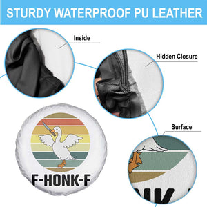 F Honk F Goose With Knife Spare Tire Cover Funny Chaotic Meme Gift TS12 Print Your Wear