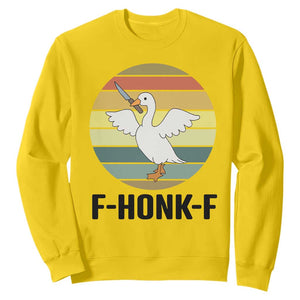 F Honk F Goose With Knife Sweatshirt Funny Chaotic Meme Gift TS12 Daisy Print Your Wear