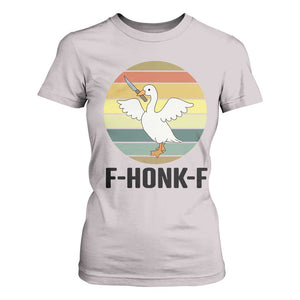 F Honk F Goose With Knife T Shirt For Women Funny Chaotic Meme Gift TS12 Ice Gray Print Your Wear