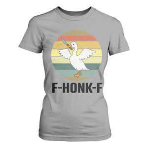 F Honk F Goose With Knife T Shirt For Women Funny Chaotic Meme Gift TS12 Sport Gray Print Your Wear