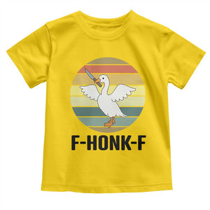 F Honk F Goose With Knife Toddler T Shirt Funny Chaotic Meme Gift TS12 Daisy Print Your Wear