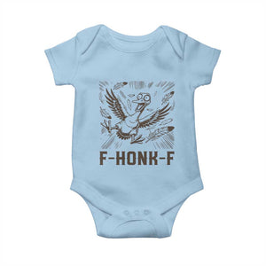 F Honk F Goose Lover Baby Onesie Funny Silly Chaotic Gift TS12 Light Blue Print Your Wear