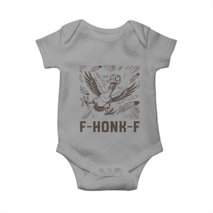 F Honk F Goose Lover Baby Onesie Funny Silly Chaotic Gift TS12 Sport Gray Print Your Wear