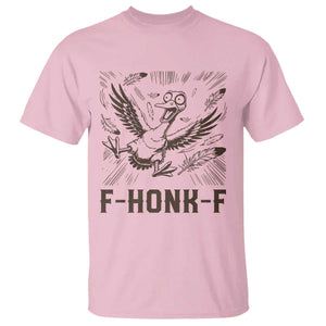F Honk F Goose Lover T Shirt Funny Silly Chaotic Gift TS12 Light Pink Print Your Wear