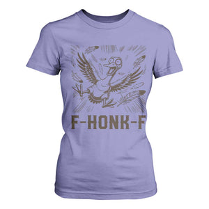 F Honk F Goose Lover T Shirt For Women Funny Silly Chaotic Gift TS12 Violet Print Your Wear