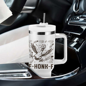F Honk F Goose Lover Tumbler With Handle Funny Silly Chaotic Gift TS12 Print Your Wear