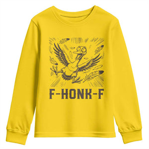 F Honk F Goose Lover Youth Sweatshirt Funny Silly Chaotic Gift TS12 Daisy Print Your Wear