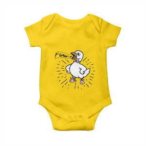 F Caw F Grumpy Goose Baby Onesie Funny Attitude Meme Gift TS12 Daisy Print Your Wear