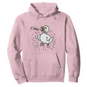 F Caw F Grumpy Goose Hoodie Funny Attitude Meme Gift TS12 Light Pink Print Your Wear