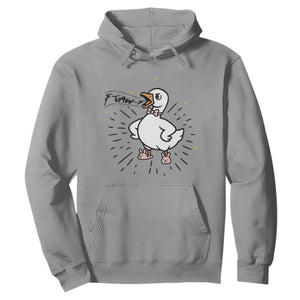 F Caw F Grumpy Goose Hoodie Funny Attitude Meme Gift TS12 Sport Gray Print Your Wear