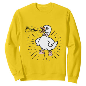F Caw F Grumpy Goose Sweatshirt Funny Attitude Meme Gift TS12 Daisy Print Your Wear
