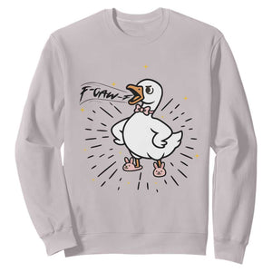F Caw F Grumpy Goose Sweatshirt Funny Attitude Meme Gift TS12 Ice Gray Print Your Wear