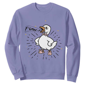 F Caw F Grumpy Goose Sweatshirt Funny Attitude Meme Gift TS12 Violet Print Your Wear