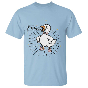 F Caw F Grumpy Goose T Shirt Funny Attitude Meme Gift TS12 Light Blue Print Your Wear