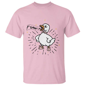 F Caw F Grumpy Goose T Shirt Funny Attitude Meme Gift TS12 Light Pink Print Your Wear