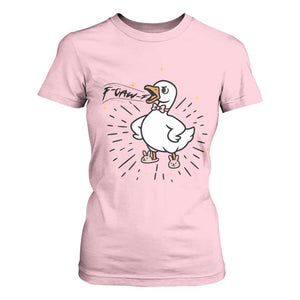 F Caw F Grumpy Goose T Shirt For Women Funny Attitude Meme Gift TS12 Light Pink Print Your Wear