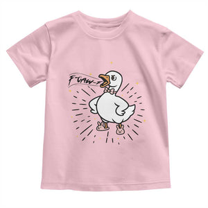 F Caw F Grumpy Goose Toddler T Shirt Funny Attitude Meme Gift TS12 Light Pink Print Your Wear