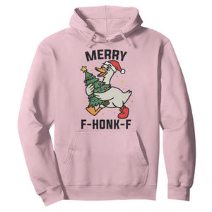 Merry F Caw F Goose Hoodie Funny Christmas Gift TS12 Light Pink Print Your Wear