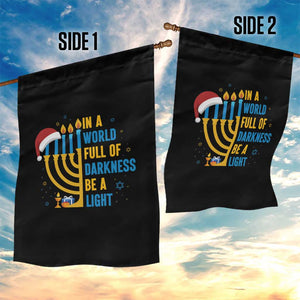 Christmas Hanukkah Interfaith Family Gift Garden Flag In A World Full Of Darkness Be A Light TS12 Print Your Wear