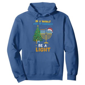 Be A Light Christmas Hanukkah Hoodie Interfaith Family Gift TS12 Royal Blue Print Your Wear