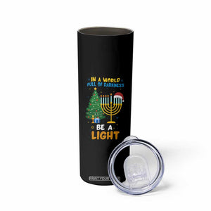 Be A Light Christmas Hanukkah Skinny Tumbler Interfaith Family Gift TS12 Print Your Wear