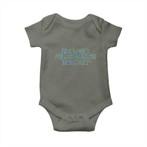 In A World Full Of Darkness Be A Light Baby Onesie Christmas Quote Gift TS12 Military Green Print Your Wear