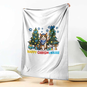 Happy Chrismukkah Throw Blanket Funny Christmas Hanukkah Cat Lover Gift TS12 Print Your Wear