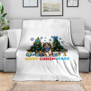 Happy Chrismukkah Throw Blanket Funny Christmas Hanukkah Cat Lover Gift TS12 Print Your Wear