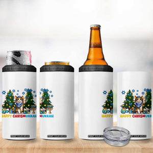 Happy Chrismukkah 4 in 1 Can Cooler Tumbler Funny Christmas Hanukkah Cat Lover Gift TS12 Print Your Wear