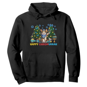 Happy Chrismukkah Hoodie Funny Christmas Hanukkah Cat Lover Gift TS12 Black Print Your Wear