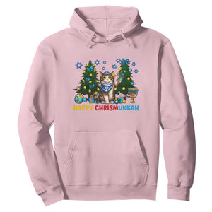 Happy Chrismukkah Hoodie Funny Christmas Hanukkah Cat Lover Gift TS12 Light Pink Print Your Wear