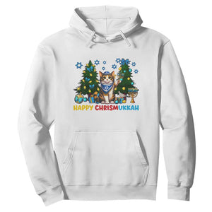 Happy Chrismukkah Hoodie Funny Christmas Hanukkah Cat Lover Gift TS12 White Print Your Wear