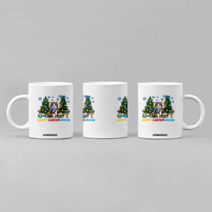 Happy Chrismukkah Coffee Mug Funny Christmas Hanukkah Cat Lover Gift TS12 Print Your Wear