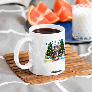 Happy Chrismukkah Coffee Mug Funny Christmas Hanukkah Cat Lover Gift TS12 Print Your Wear