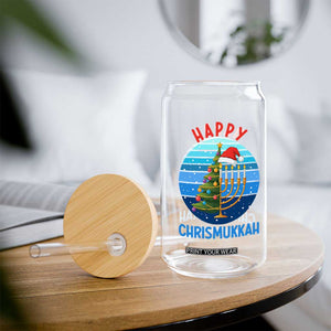 Happy Chrismukkah Glass Can Menorah Candle Christmas Tree Holiday Jewish Gift TS12 Print Your Wear