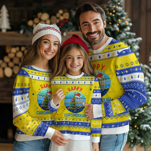 Happy Chrismukkah Hanukkah Ugly Sweater Menorah Candle Christmas Tree Holiday Jewish Gift TS12 Gold Royal Blue Print Your Wear