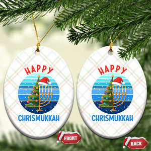 Happy Chrismukkah Ceramic Ornament Menorah Candle Xmas Tree Holiday Jewish Gift TS12 Print Your Wear