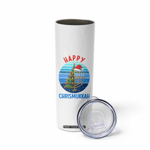 Happy Chrismukkah Skinny Tumbler Menorah Candle Christmas Tree Holiday Jewish Gift TS12 Print Your Wear