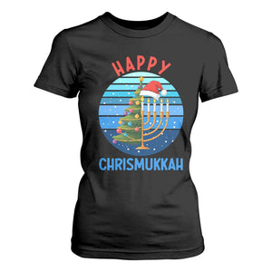 Happy Chrismukkah T Shirt For Women Menorah Candle Christmas Tree Holiday Jewish Gift TS12 Black Print Your Wear