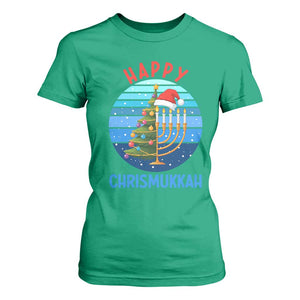Happy Chrismukkah T Shirt For Women Menorah Candle Christmas Tree Holiday Jewish Gift TS12 Irish Green Print Your Wear