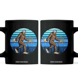 Funny Christmas Hanukkah Bigfoot Lover Coffee Mug Jewish Holiday Gift TS12 Black Print Your Wear