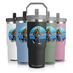 Funny Christmas Hanukkah Bigfoot Lover Flip Straw Tumbler Jewish Holiday Gift TS12 Print Your Wear