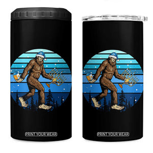 Funny Christmas Hanukkah Bigfoot Lover 4 in 1 Can Cooler Tumbler Jewish Holiday Gift TS12 One Size: 16 oz Black Print Your Wear