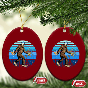 Funny Xmas Hanukkah Bigfoot Lover Ceramic Ornament Jewish Holiday Gift TS12 Print Your Wear