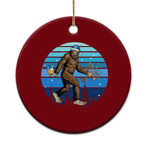 Funny Xmas Hanukkah Bigfoot Lover Ceramic Ornament Jewish Holiday Gift TS12 1pc Red Print Your Wear