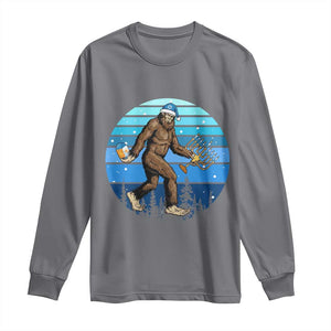 Funny Christmas Hanukkah Bigfoot Lover Long Sleeve Shirt Jewish Holiday Gift TS12 Charcoal Print Your Wear