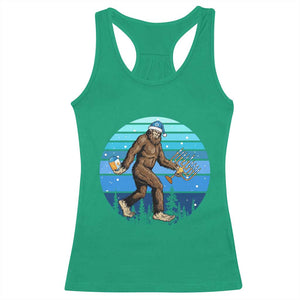 Funny Christmas Hanukkah Bigfoot Lover Racerback Tank Top Jewish Holiday Gift TS12 Irish Green Print Your Wear