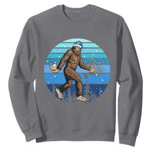 Funny Christmas Hanukkah Bigfoot Lover Sweatshirt Jewish Holiday Gift TS12 Charcoal Print Your Wear