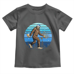 Funny Christmas Hanukkah Bigfoot Lover Toddler T Shirt Jewish Holiday Gift TS12 Dark Heather Print Your Wear